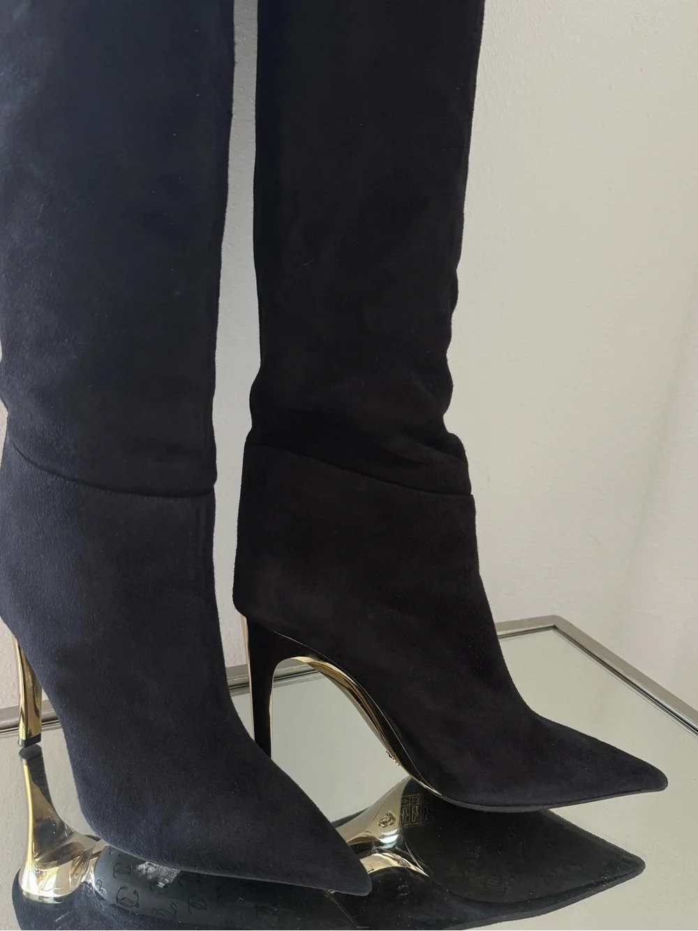 Jimmy Choo Cierra 100 Suede Over-the-Knee Boots 37.5 $2,195